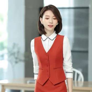 High Quality Fabric Formal Uniform Designs Waistcoat & Vest OL Styles for Ladies Business Work Wear Casual Tops Clothes Blazers
High Quality Fabric Formal Uniform Designs Waistcoat & Vest OL Styles for Ladies Business Work Wear Casual Tops Clothes Blazers