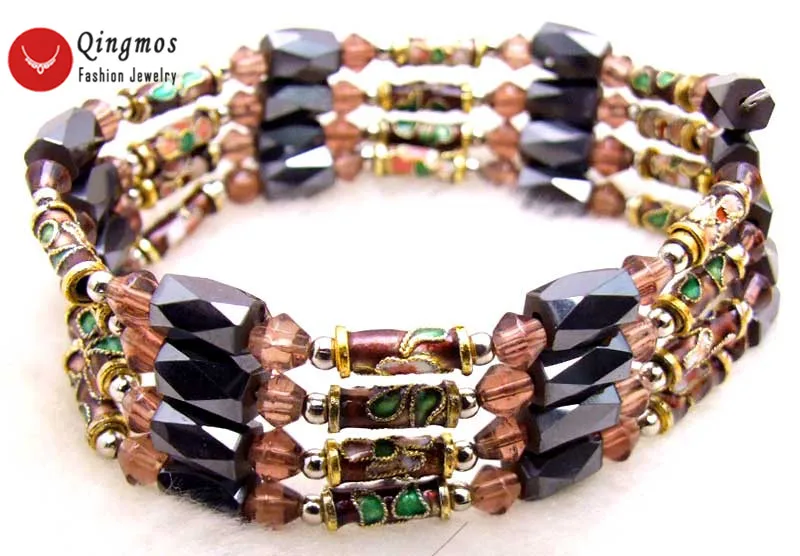 Qingmos Cloisonne Bracelet for Women with Purple Cloisonne & Black Hematite Magnetic Long Necklace Bracelet Jewelry nec5174
Qingmos Cloisonne Bracelet for Women with Purple Cloisonne & Black Hematite Magnetic Long Necklace Bracelet Jewelry nec5174