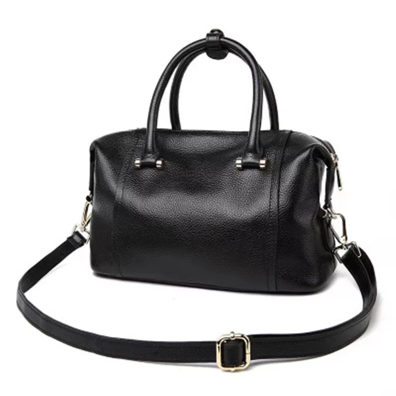 

Fashion Genuine Leather Bag Handbag Women Shoulder Bag Brand Designer Retro Cowhide Purse Female Boston Bag Sac A Main bolsos