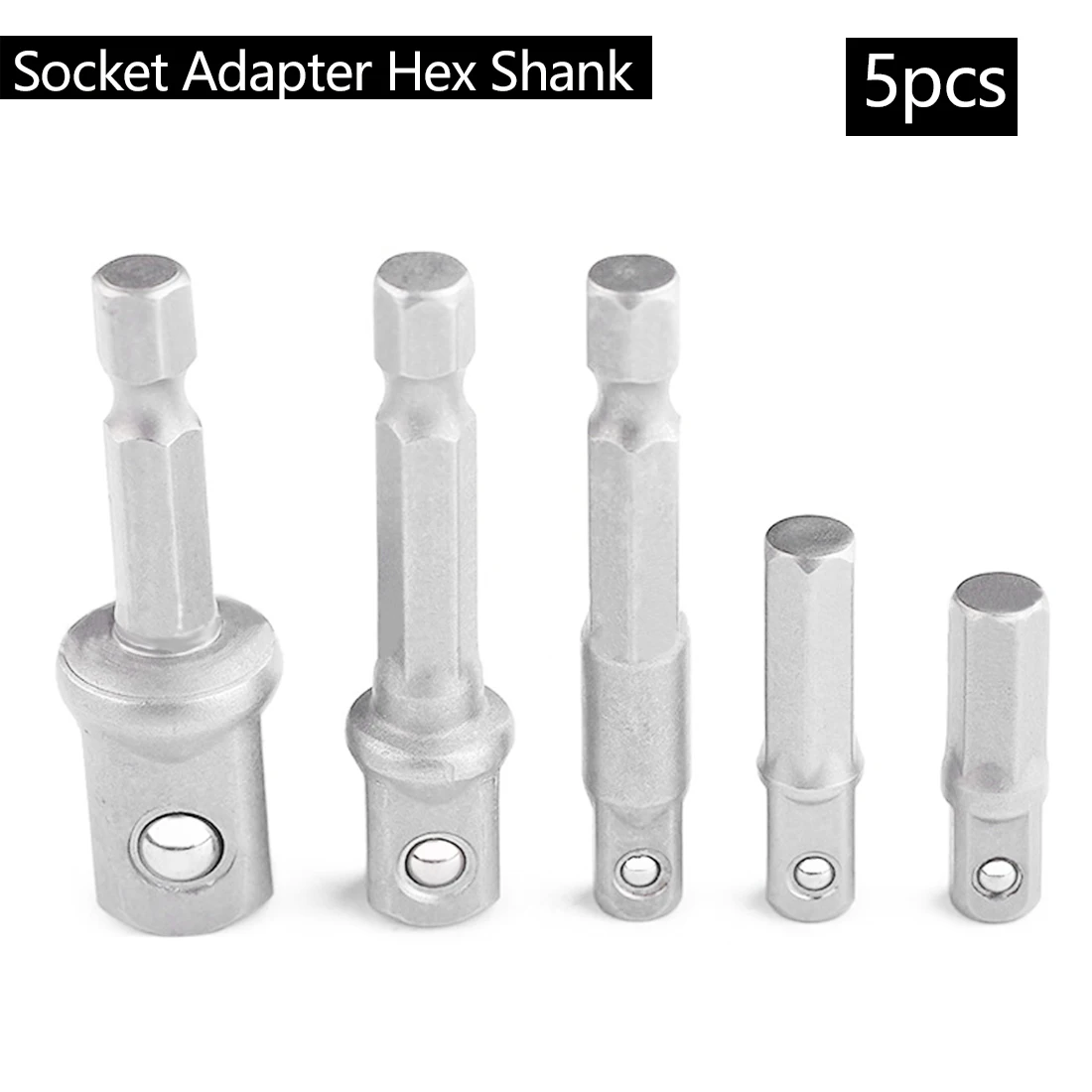 5pcs/set Chrome Vanadium Steel Socket Adapter Hex Shank to 1/4" 3/8" 1/2" Extension Drill Bits Bar Hex Bit Set Power Tools
5pcs/set Chrome Vanadium Steel Socket Adapter Hex Shank to 1/4" 3/8" 1/2" Extension Drill Bits Bar Hex Bit Set Power Tools
