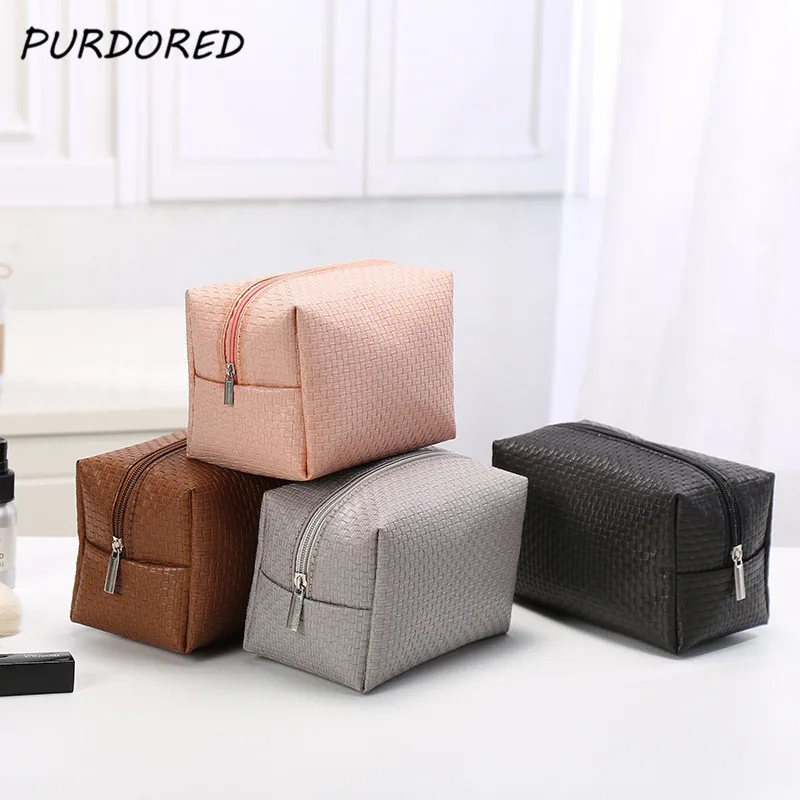PURDORED 1 pc Korean Style Solid Cosmetic Bag Woven Pattern Necessaries Make Up Bag Travel bag kosmetyczka Dropshipping
PURDORED 1 pc Korean Style Solid Cosmetic Bag Woven Pattern Necessaries Make Up Bag Travel bag kosmetyczka Dropshipping