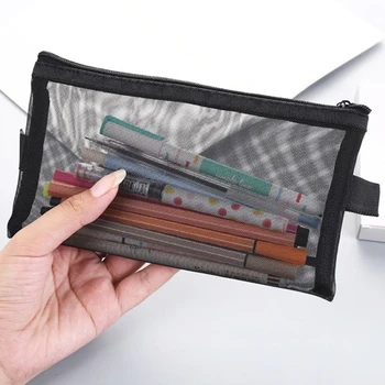 1 Pcs Creative Simplicity Solid Color Black White Gray Zipper Transparent Mesh Pencil Case Student School Supplies Stationery
1 Pcs Creative Simplicity Solid Color Black White Gray Zipper Transparent Mesh Pencil Case Student School Supplies Stationery