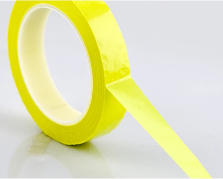 

2 rolls 8mm*66M*0.06mm PET High Temp Withstanding Insulation Anti-Flame Adhesive Mylar Tape for Transformer Yellow, (optional)