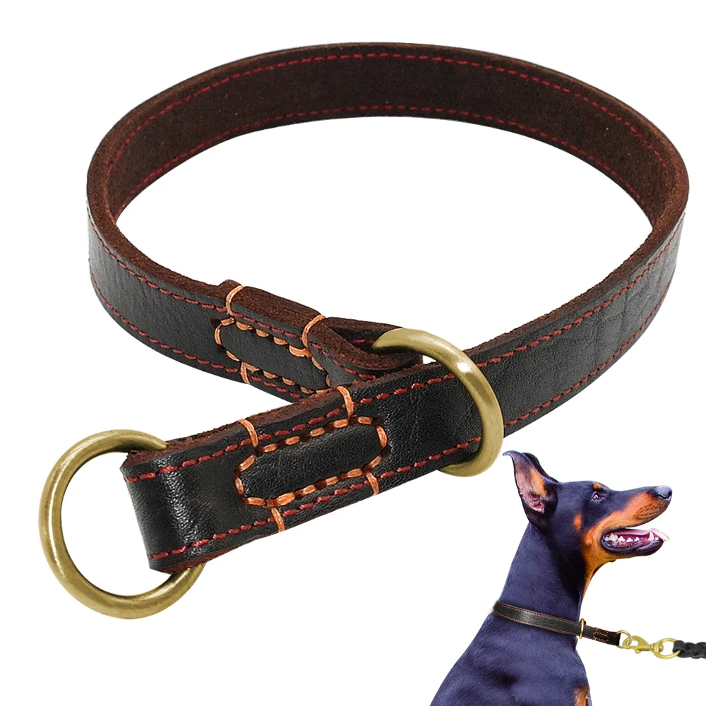 Pet Training Collars Adjustable Handmade Genuine Leather Dog Collar - PeticaDeals