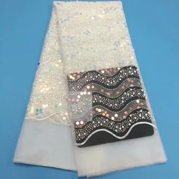 African sequins Lace Fabric 2019 High Quality Lace Nigerian Lace Fabric With Embroidered Tulle Lace Fabric for Women dress white
African sequins Lace Fabric 2019 High Quality Lace Nigerian Lace Fabric With Embroidered Tulle Lace Fabric for Women dress white