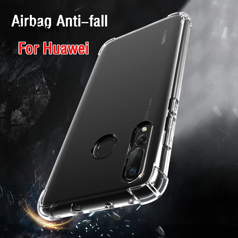 Прозрачный термополиуретановый чехол для телефона huawei Y7Pro Y9 P Smart 2019 P30 P20 lite Pro Nova 4E