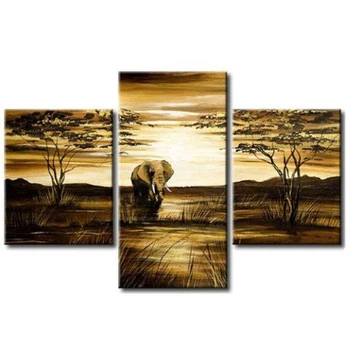 New Modern hand painted oil painting On canvas African landcape savannah elephant no framed home decoration
New Modern hand painted oil painting On canvas African landcape savannah elephant no framed home decoration