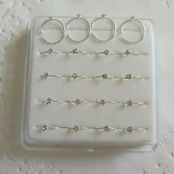 1set 20pcs 925 Sterling Silver star nose ring Nose Piercing Ring silver Nose Hoop
1set 20pcs 925 Sterling Silver star nose ring Nose Piercing Ring silver Nose Hoop