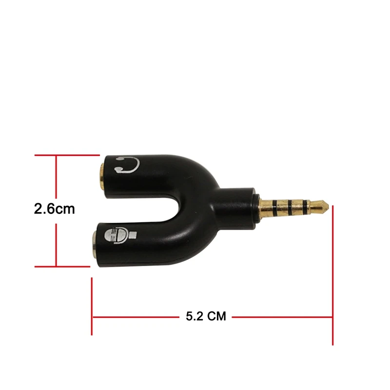 Ollivan Y Shape 3.5mm Earphone Splitter Male to 2 Female Couple Headphone Splitters Audio Extension Cords Stereo Adapter (3)