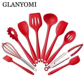 GLANYOMI Kitchen Silicone Non-stick Cooking Spoon Spatula Ladle Egg Beaters Utensils Set Cooking Tools Accessories Supplies
GLANYOMI Kitchen Silicone Non-stick Cooking Spoon Spatula Ladle Egg Beaters Utensils Set Cooking Tools Accessories Supplies