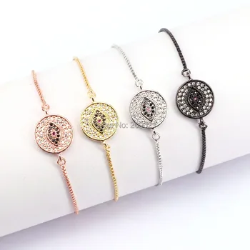 10Pcs Micro Pave CZ Zircon Round shape Eye Connector Bracelet Women Men Jewelry Fashion Chain Bracelets
10Pcs Micro Pave CZ Zircon Round shape Eye Connector Bracelet Women Men Jewelry Fashion Chain Bracelets