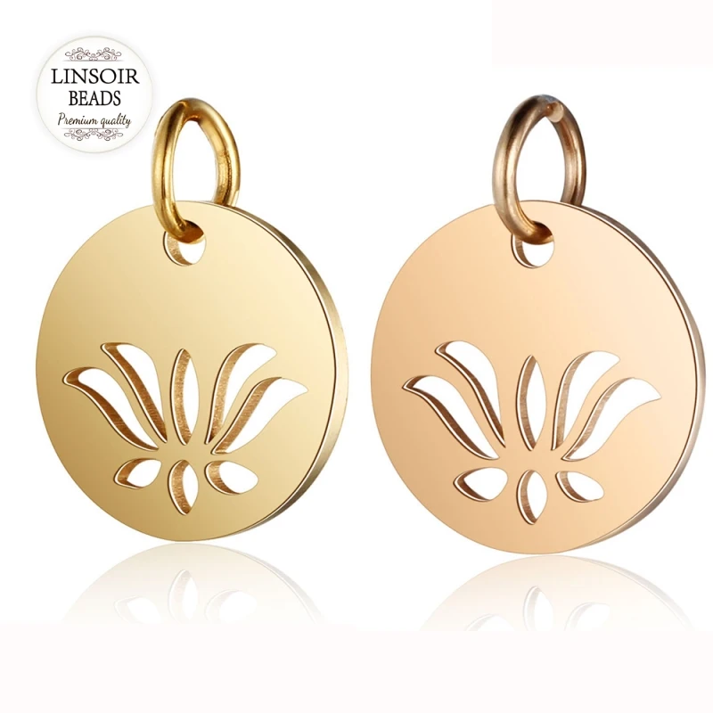 New 2pcs/lot Stainless Steel DIY Pendant Bracelet Hollow Lotus Flower Charms Pendant for Making Jewelry Metal Charm
New 2pcs/lot Stainless Steel DIY Pendant Bracelet Hollow Lotus Flower Charms Pendant for Making Jewelry Metal Charm