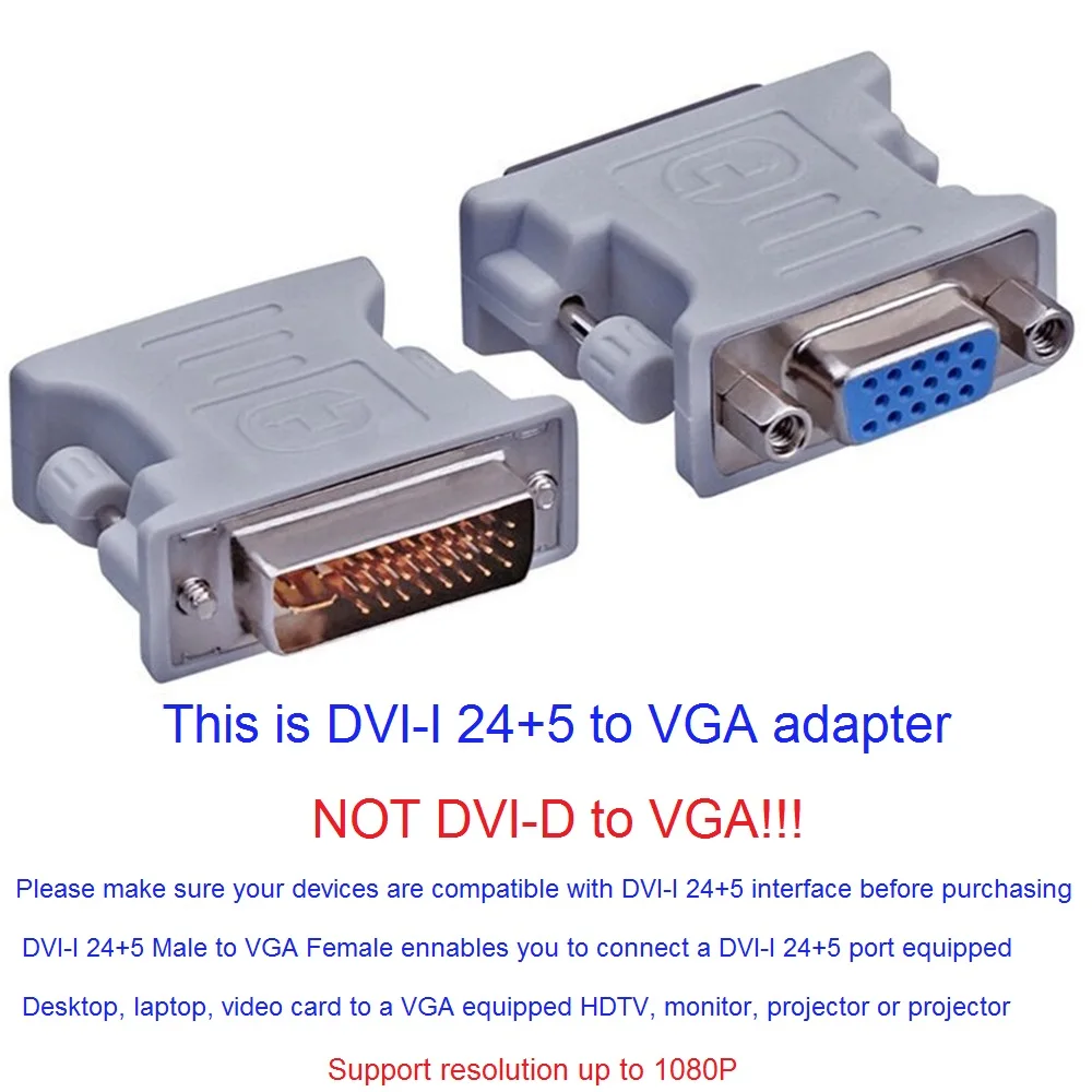 DVI-I to VGA Converter Adapter (A)