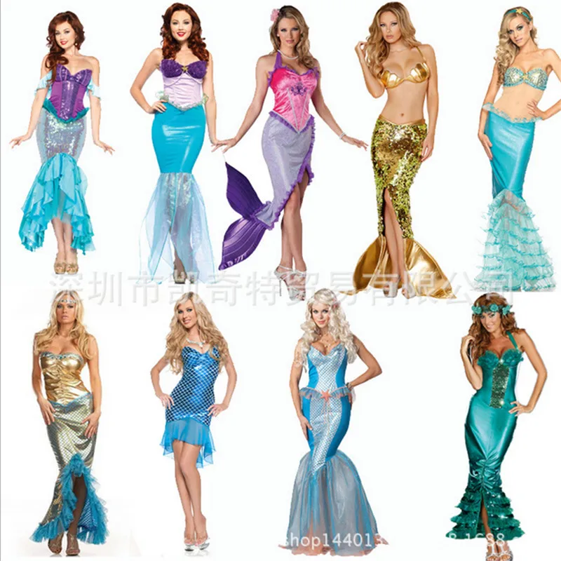 2018 new Sexy Mermaid Costume Halloween Sea Goddess clothing adult mermaid Cosplay Uniform Fancy Party Dress mermaid costumes
2018 new Sexy Mermaid Costume Halloween Sea Goddess clothing adult mermaid Cosplay Uniform Fancy Party Dress mermaid costumes
