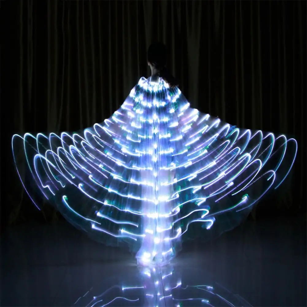 Adult Belly Dance LED Isis Wings Light Up Wing Costume LED Dancing Cloak Costume with Flexible Sticks Stage Performance Props
Adult Belly Dance LED Isis Wings Light Up Wing Costume LED Dancing Cloak Costume with Flexible Sticks Stage Performance Props