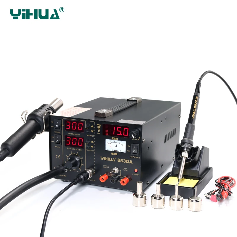 Electronic Mobile PhoneYIHUA 853DA Rework Station + DC Power Supply 3 in 1 rework station
Electronic Mobile PhoneYIHUA 853DA Rework Station + DC Power Supply 3 in 1 rework station