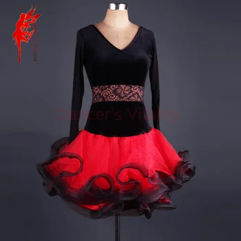 NEW! velvet latin dance costumes senior sexy long sleeves latin dance dress for women belly dance exercise dresses XXS-6XL
NEW! velvet latin dance costumes senior sexy long sleeves latin dance dress for women belly dance exercise dresses XXS-6XL