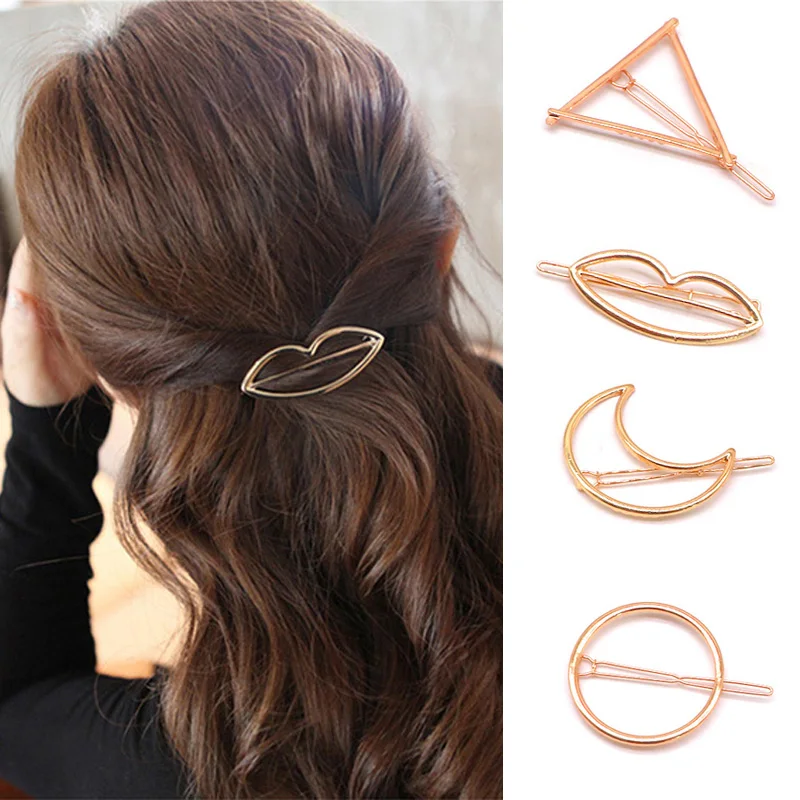New pattern Fashion Hair Clip for Women Elegant Design Triangular Moon Lip Round Barrette Stick Hairpin Hair Pins Wholesale
New pattern Fashion Hair Clip for Women Elegant Design Triangular Moon Lip Round Barrette Stick Hairpin Hair Pins Wholesale