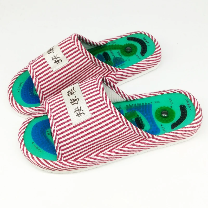 Women's Summer Slippers Indoor Healthy Home Shoes Red Blue Magnet Stripe Massage Slippers Flip Flops Women Slides Flat Sandals
Women's Summer Slippers Indoor Healthy Home Shoes Red Blue Magnet Stripe Massage Slippers Flip Flops Women Slides Flat Sandals