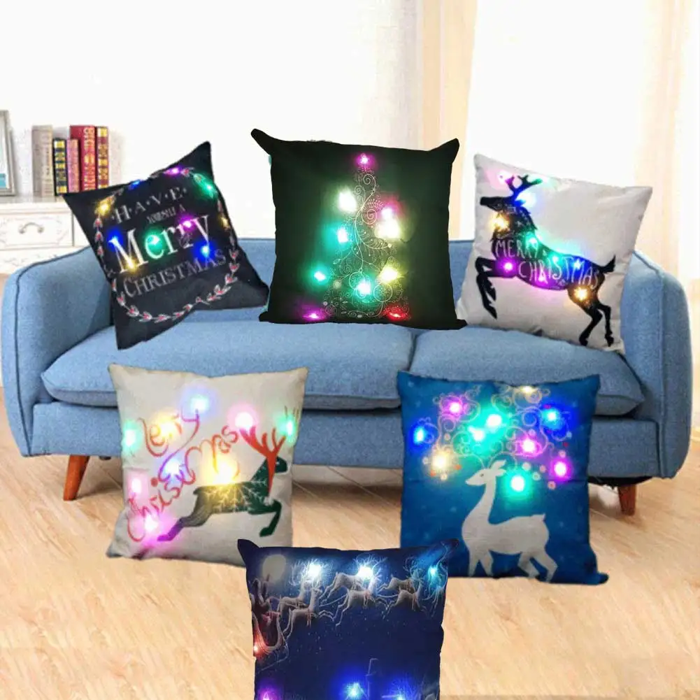 Led 45x45cm Pillow Case Christmas Decoration For Home Santa Clause Christmas Deer Cotton Linen CushionCover Throw Home Decor
Led 45x45cm Pillow Case Christmas Decoration For Home Santa Clause Christmas Deer Cotton Linen CushionCover Throw Home Decor