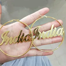 1Pairs Wedding Bridal Custom Name Loop Earrings 25mm 30mm Diameter Stainless Steel Material Personalised Nameplate Gift For Her
1Pairs Wedding Bridal Custom Name Loop Earrings 25mm 30mm Diameter Stainless Steel Material Personalised Nameplate Gift For Her