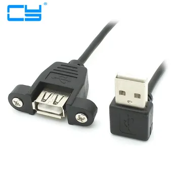 20cm 90 Degree Down Direction Angled USB 2.0 A Male Connector to Female Extension Cable With Panel Mount Hole 100pcies/lot
20cm 90 Degree Down Direction Angled USB 2.0 A Male Connector to Female Extension Cable With Panel Mount Hole 100pcies/lot