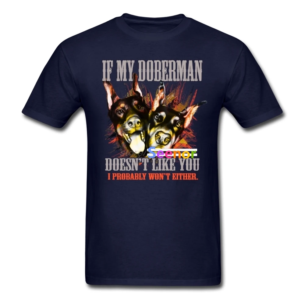 Фото New Wholesale Crew Neck Man Clothes Customized Men's My Doberman Doesn't Like You O T Shirts | Мужская одежда