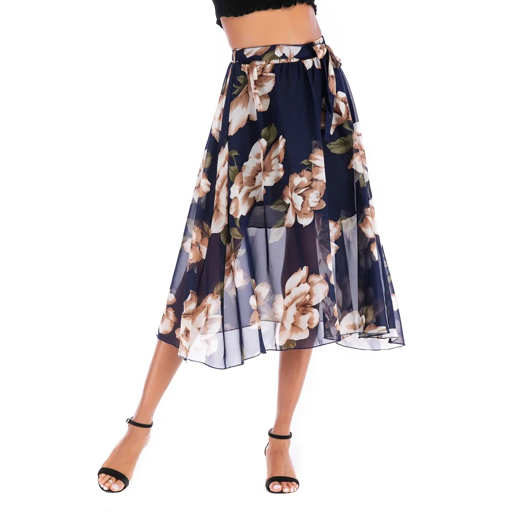 YYFS 2019 Casual women Bohemia floral print skirt Vintage Chiffon long skirts Summer Sexy Split Wrap Skirt Ladies Beach Skirts
YYFS 2019 Casual women Bohemia floral print skirt Vintage Chiffon long skirts Summer Sexy Split Wrap Skirt Ladies Beach Skirts