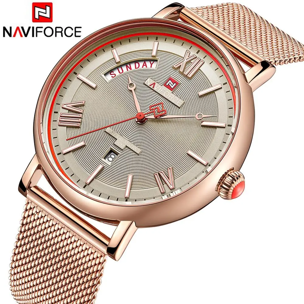 2019 NAVIFORCE Fashion Watches Men Mesh Steel Quartz Watch Waterproof Casual Gold Wristwatch Relogio Masculino
2019 NAVIFORCE Fashion Watches Men Mesh Steel Quartz Watch Waterproof Casual Gold Wristwatch Relogio Masculino
