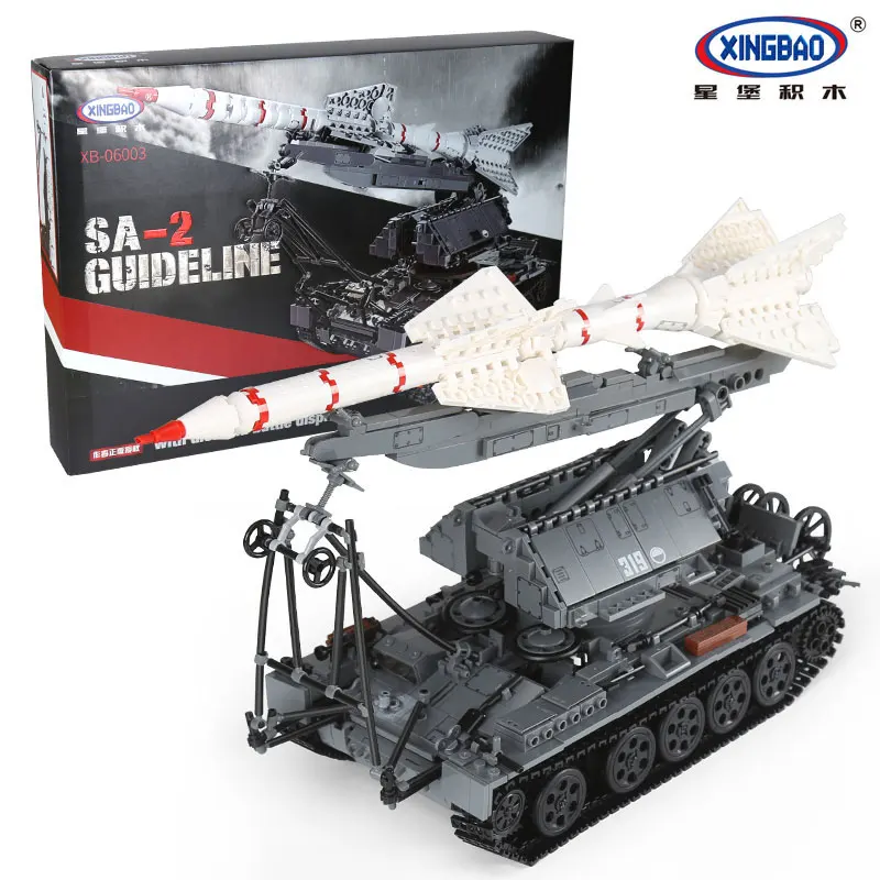 Xingbao 06003 WW2 Military Series The SA-2 Guideline Titanic Model Sets legoing Building Blocks Bricks Toys For Kids Children
Xingbao 06003 WW2 Military Series The SA-2 Guideline Titanic Model Sets legoing Building Blocks Bricks Toys For Kids Children