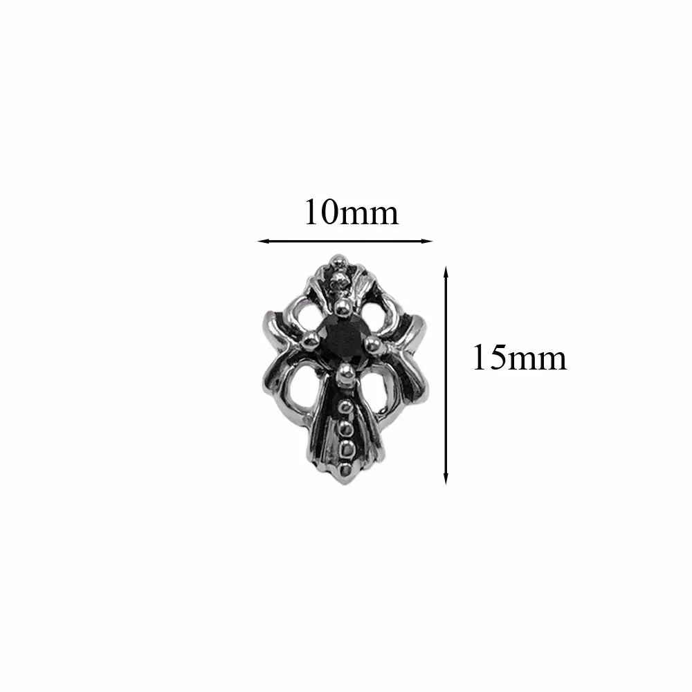 Vintage Men`s Stud Earrings Ear Studs Plug Stainless Steel Zircon Crystal Cross Fashion Jewelry For Men Anti-allergic New 20163