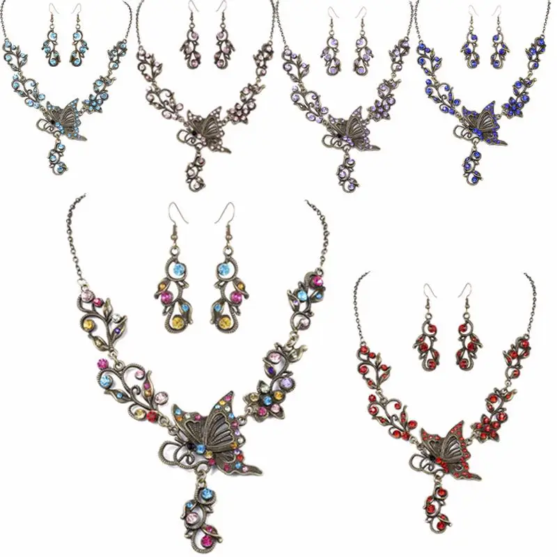 Fashion Women Rhinestone Crystal Wedding Necklace Butterfly Flower Charm jewelry chain
Fashion Women Rhinestone Crystal Wedding Necklace Butterfly Flower Charm jewelry chain
