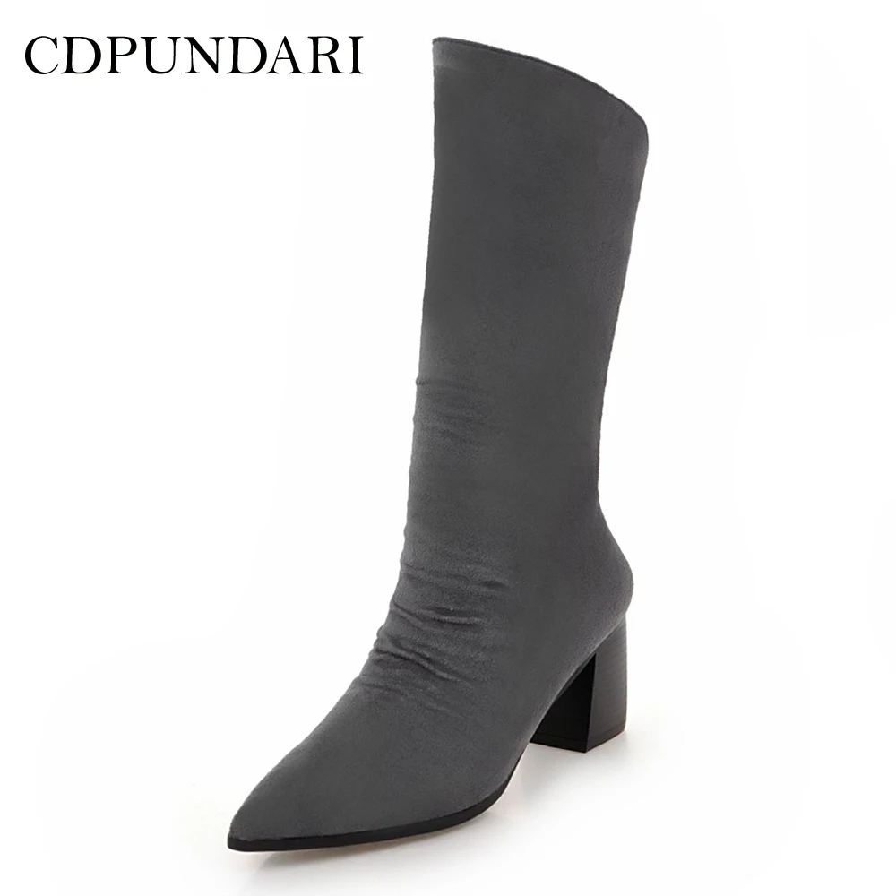 CDPUNDARI Flock Ankle boots for Women High heel boots Ladies Pointed Toe Winter shoes woman
CDPUNDARI Flock Ankle boots for Women High heel boots Ladies Pointed Toe Winter shoes woman