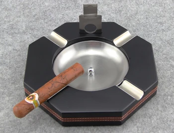 Luxury Cigar Ashtray Stainless Steel Cutter Gift Set Eight Sided Shape Movable Holder and Slot Black Solid Wood Material
Luxury Cigar Ashtray Stainless Steel Cutter Gift Set Eight Sided Shape Movable Holder and Slot Black Solid Wood Material