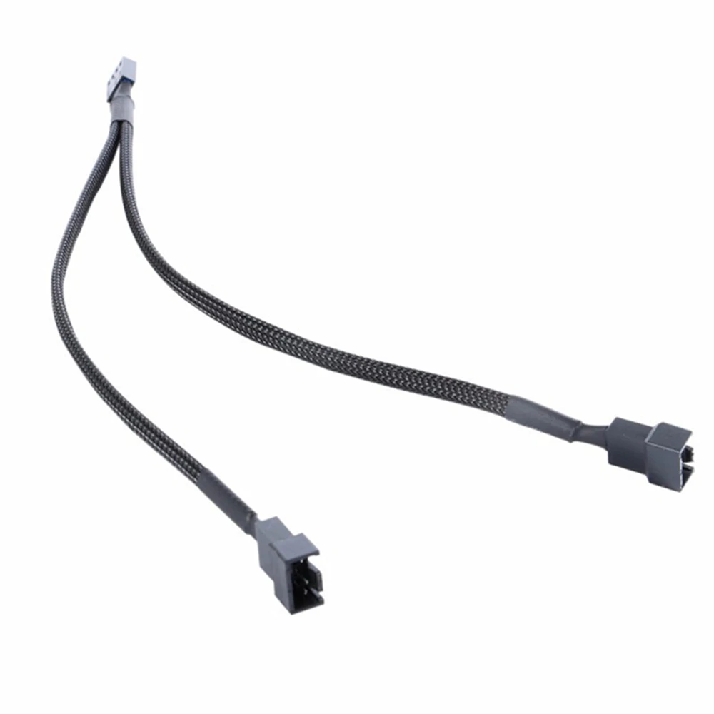 3 pin 4 pin Case Fan Power Extension Easycargo 30cm Case Fan Extension Cable 1-Pack PWM Fan Cable Extension