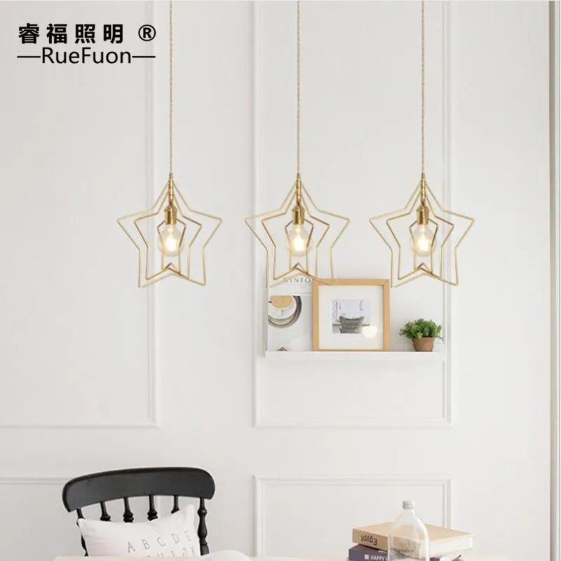 Modern Simple Nordic Copper Chandelier Individual Dining Room Dining Room Bar Golden Pentagonal Beautiful Lights
Modern Simple Nordic Copper Chandelier Individual Dining Room Dining Room Bar Golden Pentagonal Beautiful Lights