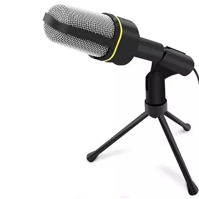 Image New Professional SF 930 Wired Condenser Omnidirectional Microphone With Stand Holder Clip For PC Chatting Singing Karaoke Laptop