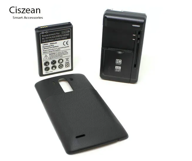 1x 6800mAh Extended Battery + 3 Optional Color Back Cover + USB Wall Charger For LG G3 BL-53YH D855 VS985 D830 D850 D851 F400
1x 6800mAh Extended Battery + 3 Optional Color Back Cover + USB Wall Charger For LG G3 BL-53YH D855 VS985 D830 D850 D851 F400