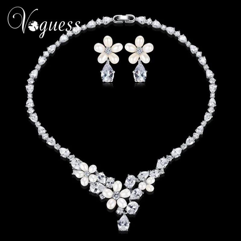 VOGUESS Brand New Women Wedding Jewelry Sets Natural Freshwater Pearl Cz Crystal Statement Jewelry for Lover Gift
VOGUESS Brand New Women Wedding Jewelry Sets Natural Freshwater Pearl Cz Crystal Statement Jewelry for Lover Gift