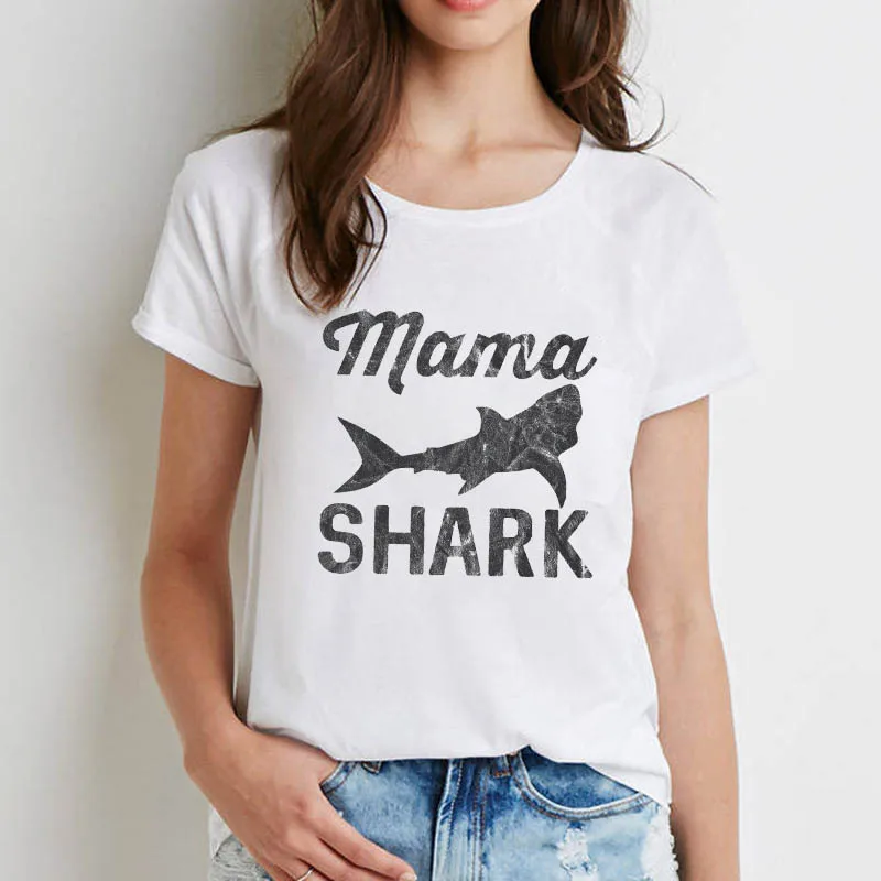 Women Printed Tshirts Mama Shark Cartoon Letter Tee Casual Tshirt Ladies Female Woman Clothes T-shirt Short Sleeve Tops
Women Printed Tshirts Mama Shark Cartoon Letter Tee Casual Tshirt Ladies Female Woman Clothes T-shirt Short Sleeve Tops