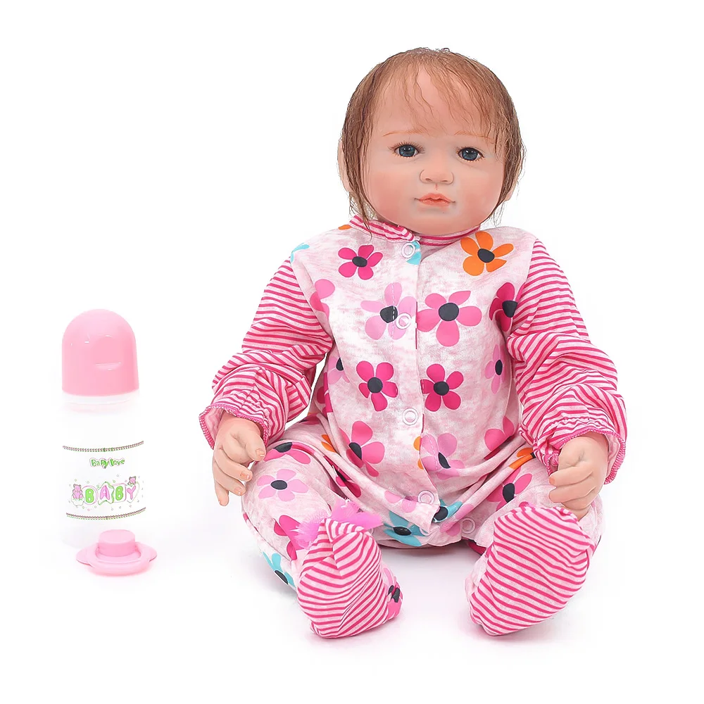 46CM Reborn Baby Dolls silicone Babies realistic bb reborn toy Gifts Real looking newborn toddlers bebe dolls hot sale toys | Игрушки и