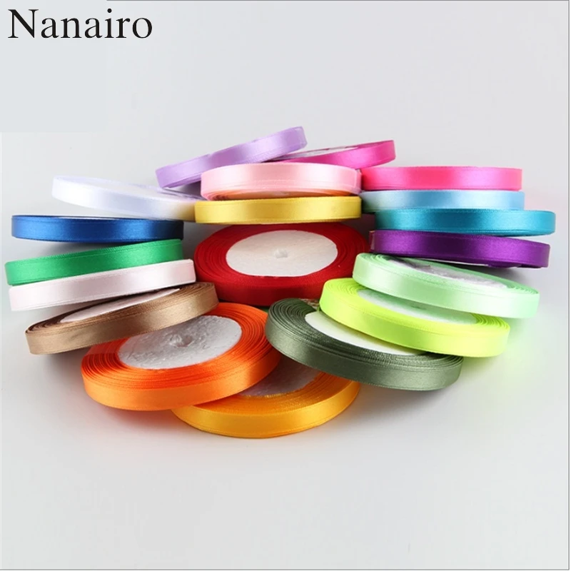 Шелковая атласная лента из органзы 6 мм 25 ярдов 22 м|satin ribbon wholesale|satin stripe ribbonsatin uk |