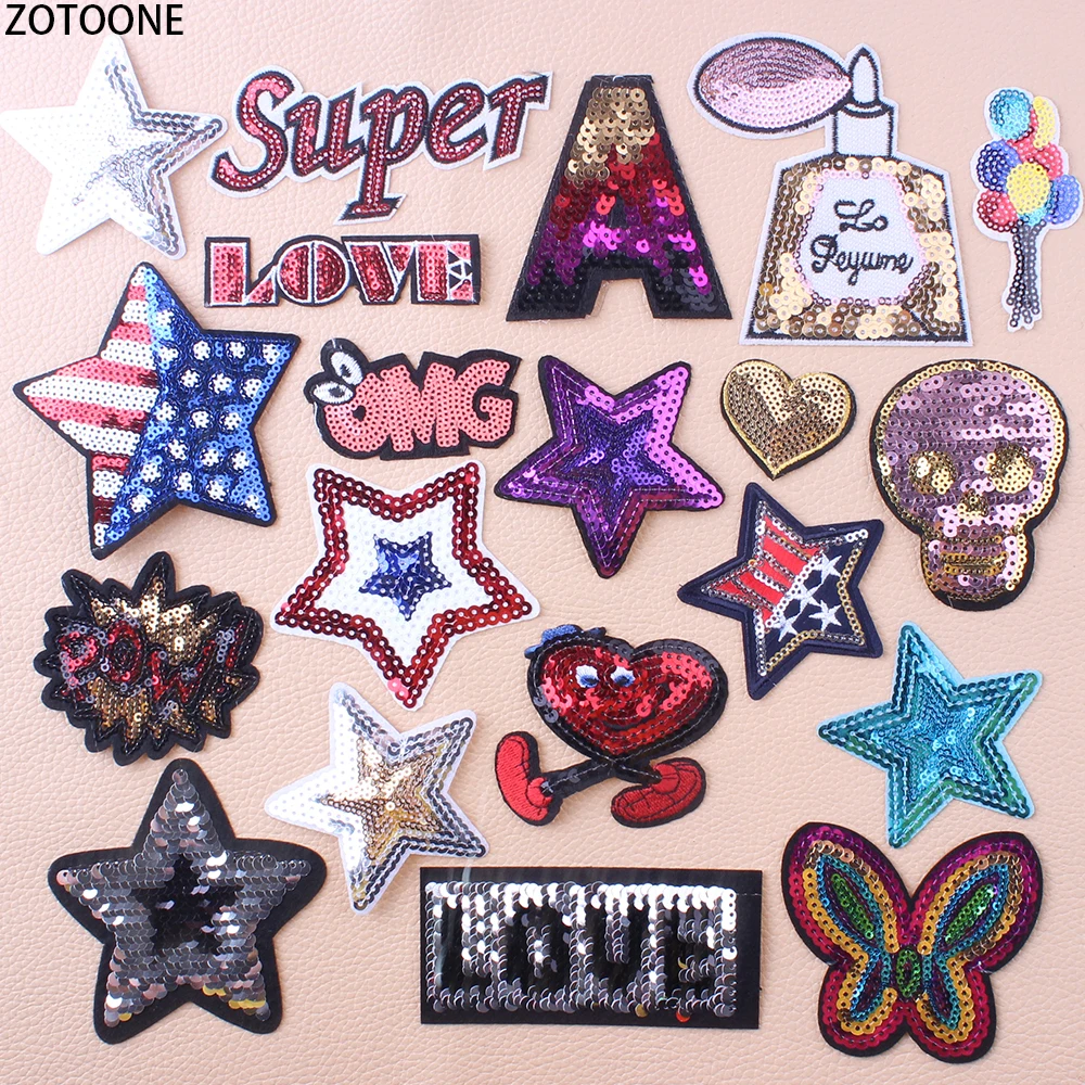 ZOTOONE Colorful Stars Sequin Patch for Clothing Embroidered Patches Applications for Jacket Clothes Badges Stickers Appliques E
ZOTOONE Colorful Stars Sequin Patch for Clothing Embroidered Patches Applications for Jacket Clothes Badges Stickers Appliques E