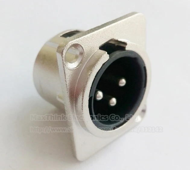 XLR 3Pin Male Chassis Panel Socket Speaker Balance Audio Connector,Square Silver Metal 3 Pole XLR Male Plug,3pcs,Free shipping
XLR 3Pin Male Chassis Panel Socket Speaker Balance Audio Connector,Square Silver Metal 3 Pole XLR Male Plug,3pcs,Free shipping
