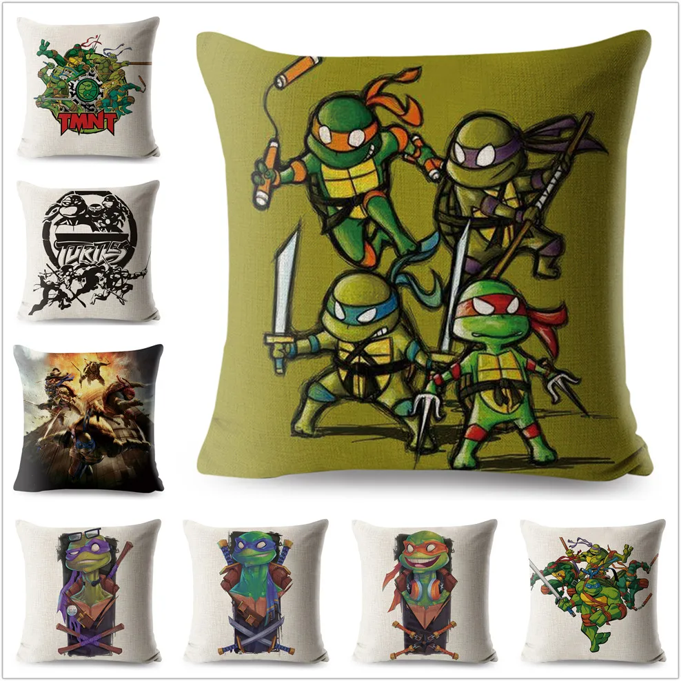 Cartoon Linen Pillow Cover Ninja Turtle Pattern Cushion Covers Safa Living Room Pillow Case Home Decoration Pillowcases
Cartoon Linen Pillow Cover Ninja Turtle Pattern Cushion Covers Safa Living Room Pillow Case Home Decoration Pillowcases