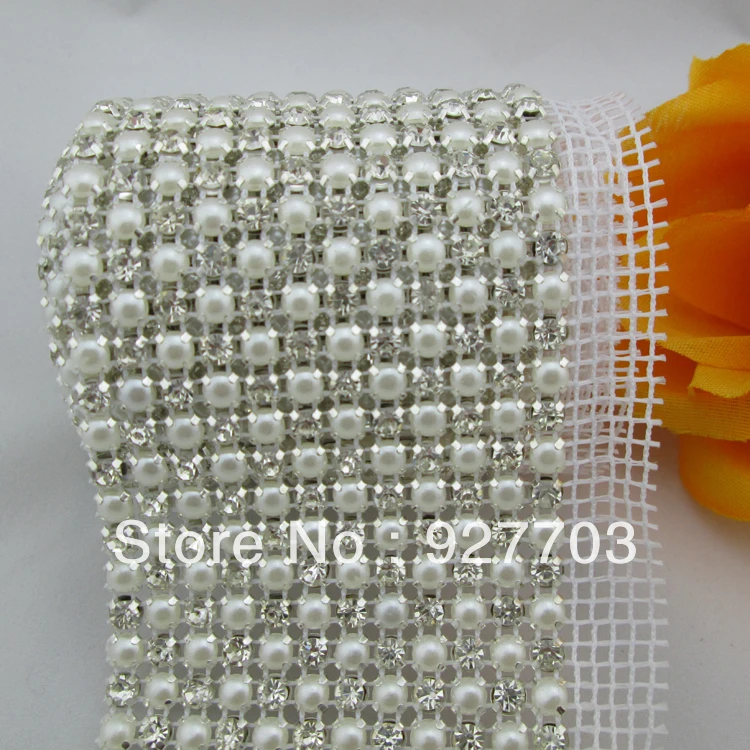 (CM103)12 Rows 1 Yards Clear Rhinestone Crystal Faux Pearl Mesh Trim Wedding Decoration
(CM103)12 Rows 1 Yards Clear Rhinestone Crystal Faux Pearl Mesh Trim Wedding Decoration
