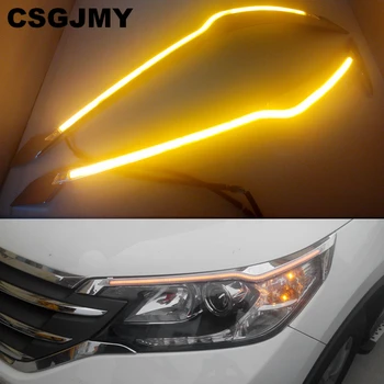 CSGJMY 2PCS Car Headlight LED Eyebrow Daytime Running Light DRL With Yellow Turn Signal Light For Honda CRV 2012 2013 2014
CSGJMY 2PCS Car Headlight LED Eyebrow Daytime Running Light DRL With Yellow Turn Signal Light For Honda CRV 2012 2013 2014