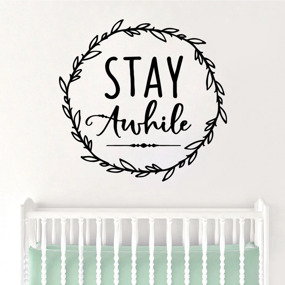 Cartoon Style stay auhile Wall Decal Living Room Removable Mural For Living Room Bedroom Vinyl Mural Decal vinilo decorativo
Cartoon Style stay auhile Wall Decal Living Room Removable Mural For Living Room Bedroom Vinyl Mural Decal vinilo decorativo