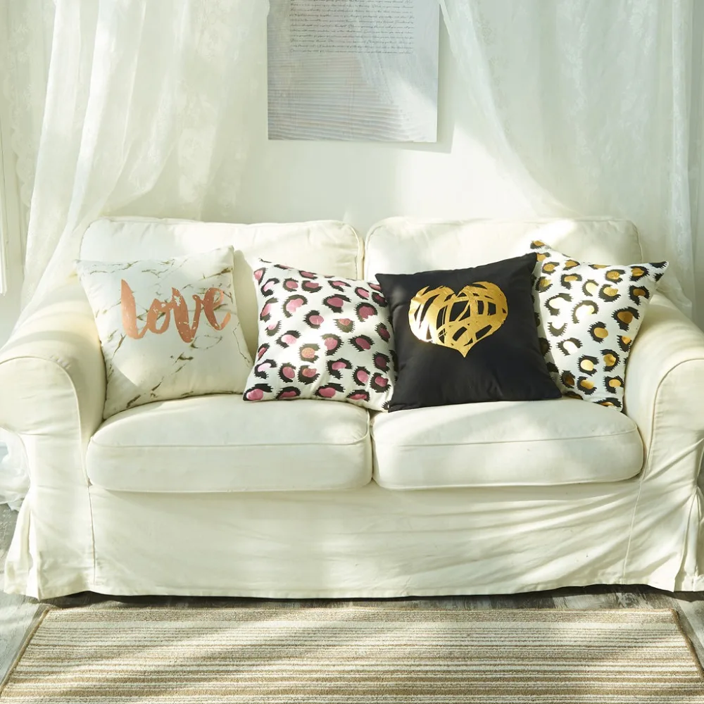 Square Cotton Cushion Cover LOVE Rose Gold Foil Printing Pillowcase Sofa Waist Throw Pillow Covers Sofa Car Seat Home Decor
Square Cotton Cushion Cover LOVE Rose Gold Foil Printing Pillowcase Sofa Waist Throw Pillow Covers Sofa Car Seat Home Decor