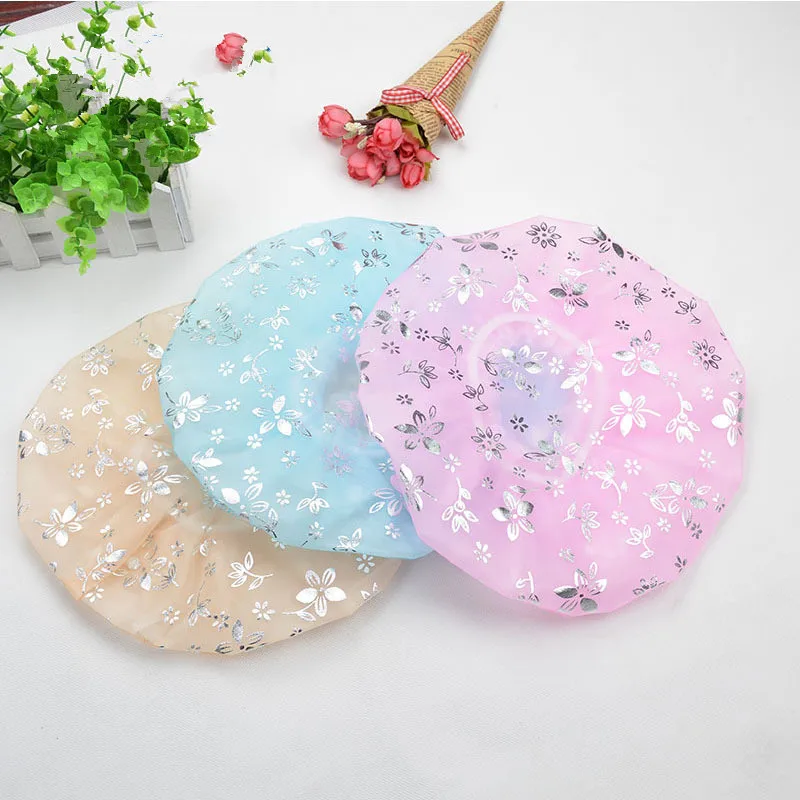 Women Shower Cap Bath Hat Waterproof Bronzing Kitchen Fume Lamp Bonnet Bauhinia Bathroom Accessory Transparent Beauty New
Women Shower Cap Bath Hat Waterproof Bronzing Kitchen Fume Lamp Bonnet Bauhinia Bathroom Accessory Transparent Beauty New